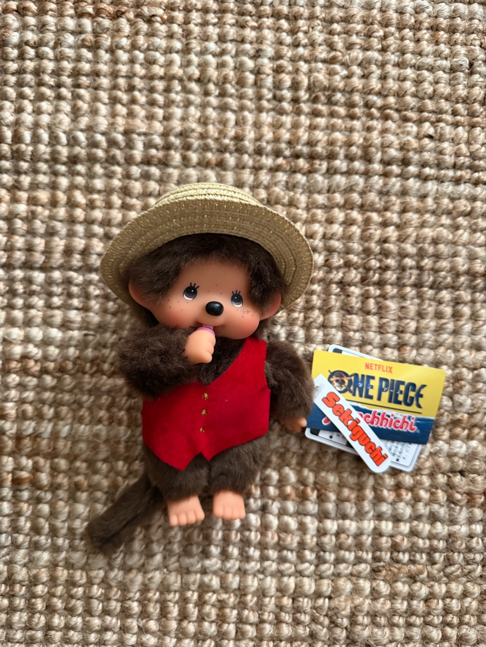 Monchhichi x ONE PIECE Netflix Season 2 Luffy Plush 7.8"H